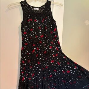 Epic Threads Black Lace cherry dress NWOT